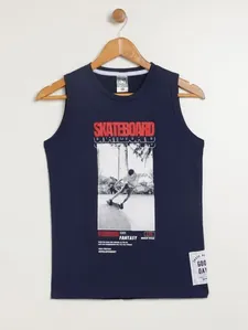 Camiseta Regata Juvenil Para Menino - MARINHO 16