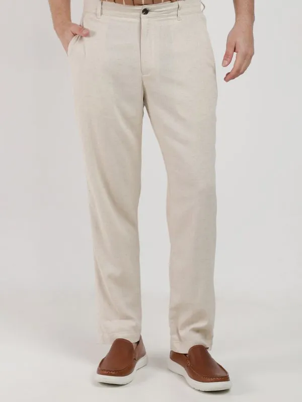 Calça Linho Social Masculina NATURAL P
