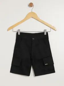 Bermuda Sarja Cargo Infantil Para Menino - PRETO 4