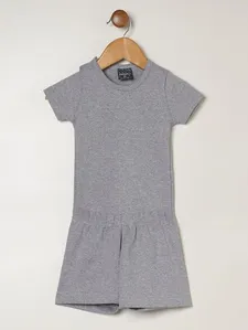 Pijama Curto Malha Algodão Infantil Para Bebê- MESCLA P