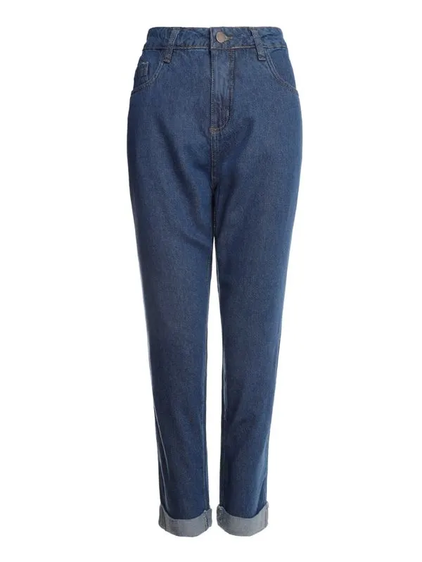 Calça Jeans Cropped Mokkai Feminina AZUL 40
