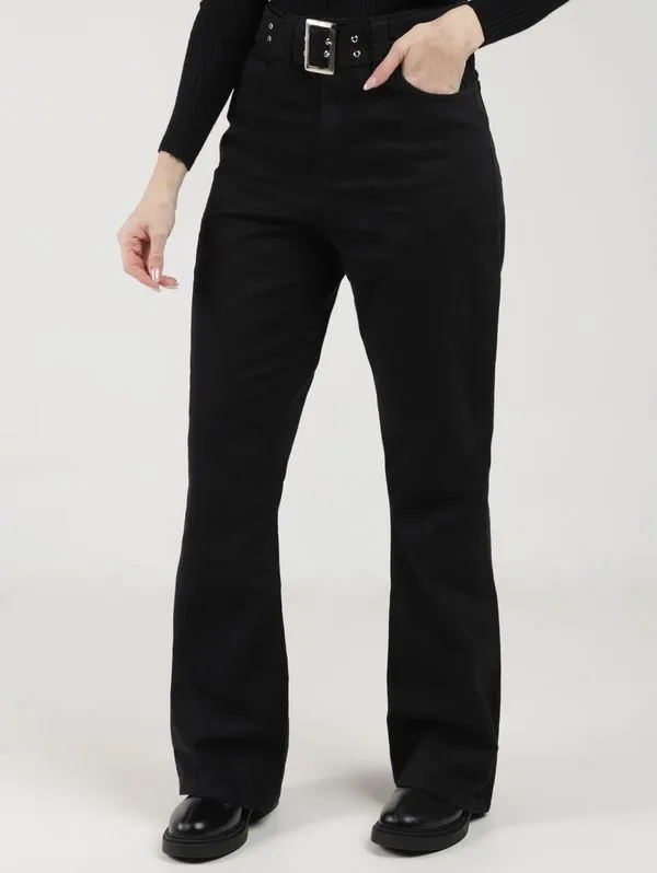 Calça Sarja Flare Sawary Feminina PRETO 36