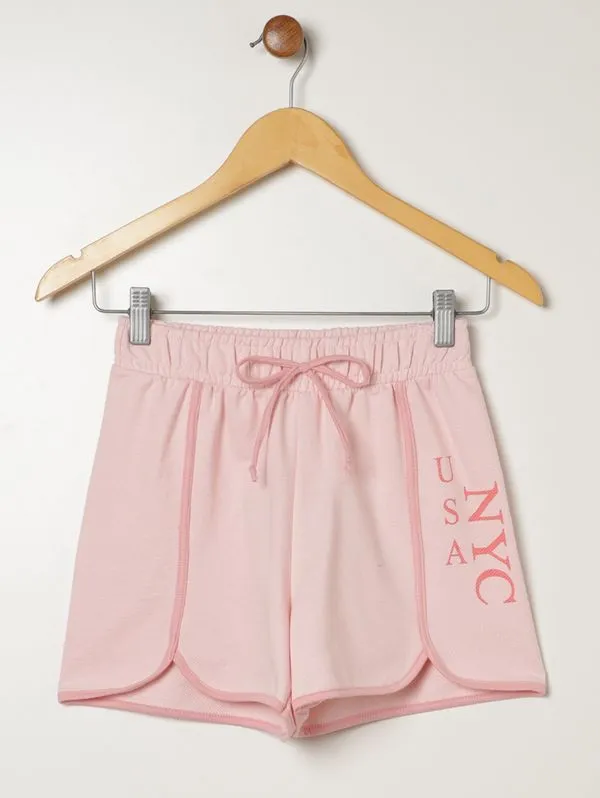 Short Moletinho Juvenil Para Menina - ROSA 12