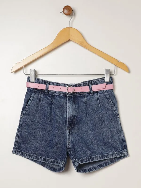 Short Jeans Juvenil Para Menina - AZUL 16