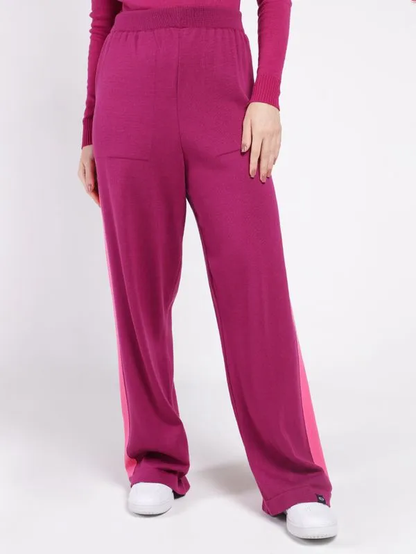 Calça de Tricot Wide Leg Feminina PINK G