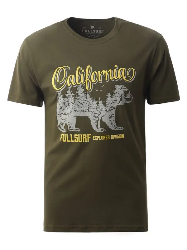 Camiseta Manga Curta Full Surf Masculina VERDE M