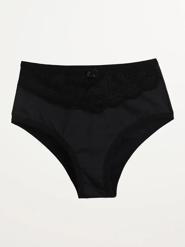 Calcinha Alta Poliamida Feminina PRETO M