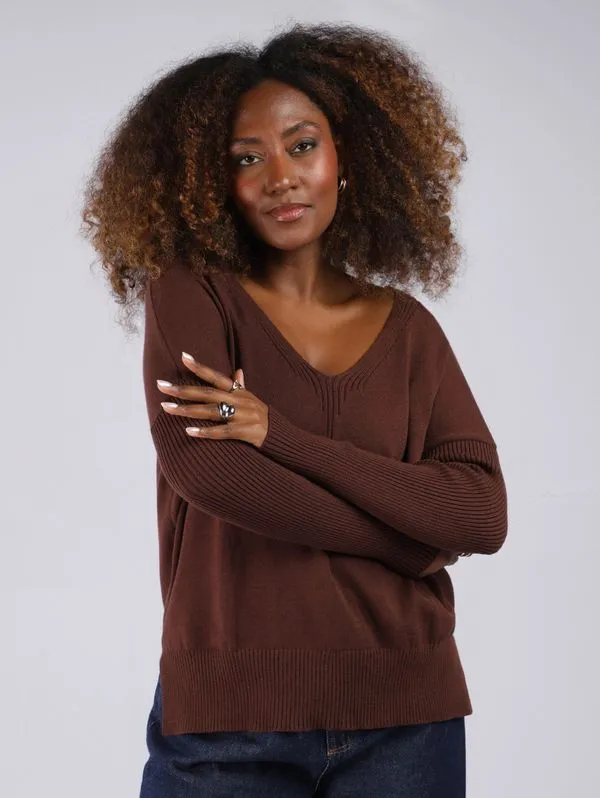 Blusão Modal Mullet Feminino MARROM G