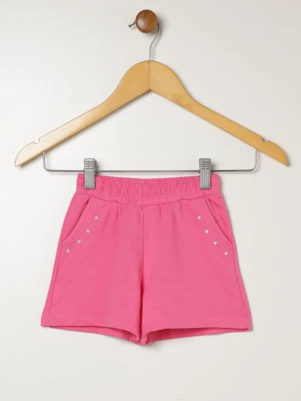 Short Moletinho Infantil Para Menina - PINK 6