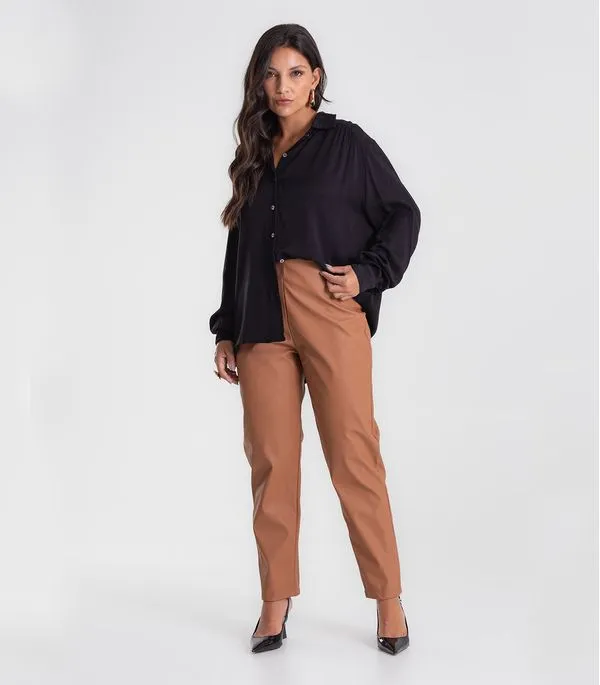 Calça Endless Sintético Feminino Marrom GG