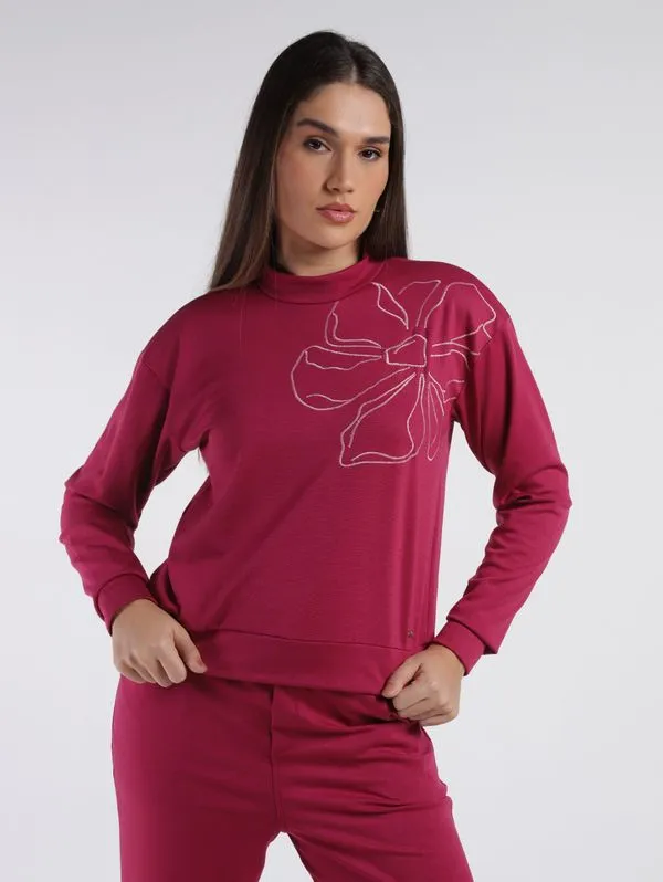 Blusão Manga Longa Feminino BORDO G