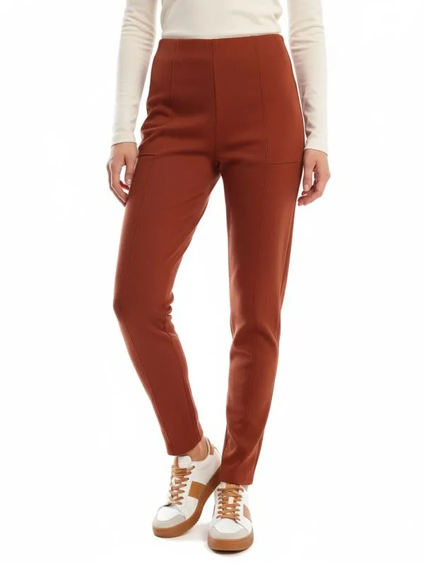 Calça Tricot Reta Feminina CARAMELO P