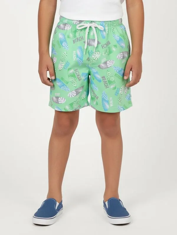 Bermuda Tactel Sublimado Infantil Para Menino- VERDE 8