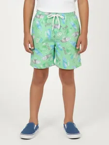 Bermuda Tactel Sublimado Infantil Para Menino- VERDE 8