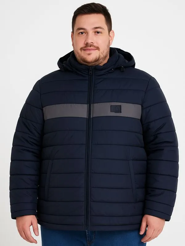 Jaqueta Puffer Gangster Plus Size Masculina MARINHO EX3