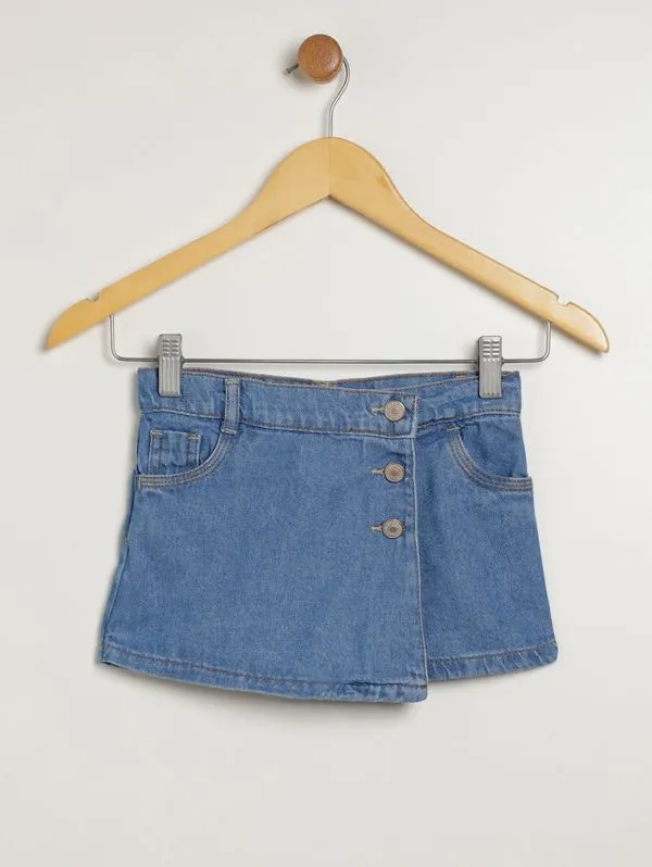 Short Saia Infantil Para Menina - AZUL 1