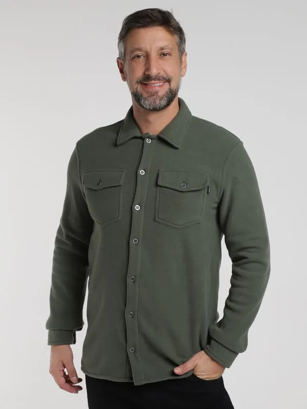 Camisa Soft Manga Longa Masculina VERDE CLARO G
