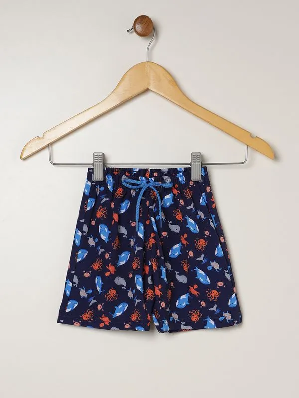 Bermuda Estampada Infantil Para Menino - MARINHO 1