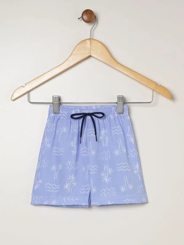 Bermuda Estampada Infantil Para Menino - AZUL 2