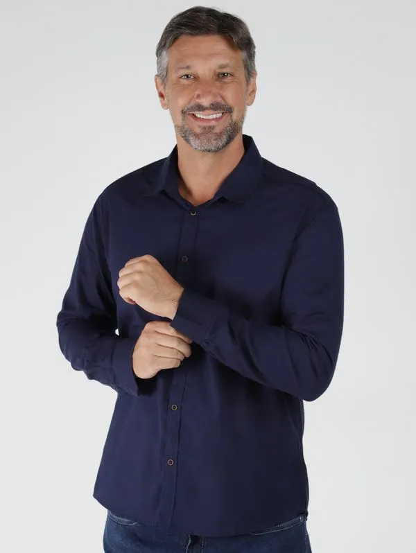 Camisa Manga Longa Masculina MARINHO XG