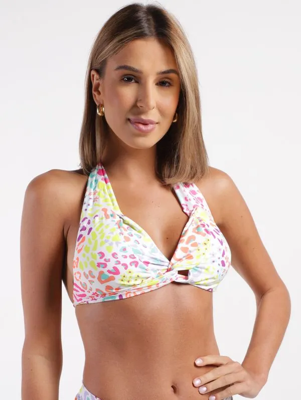 Biquíni Top Transpassado Feminino MULTICOLORIDO M