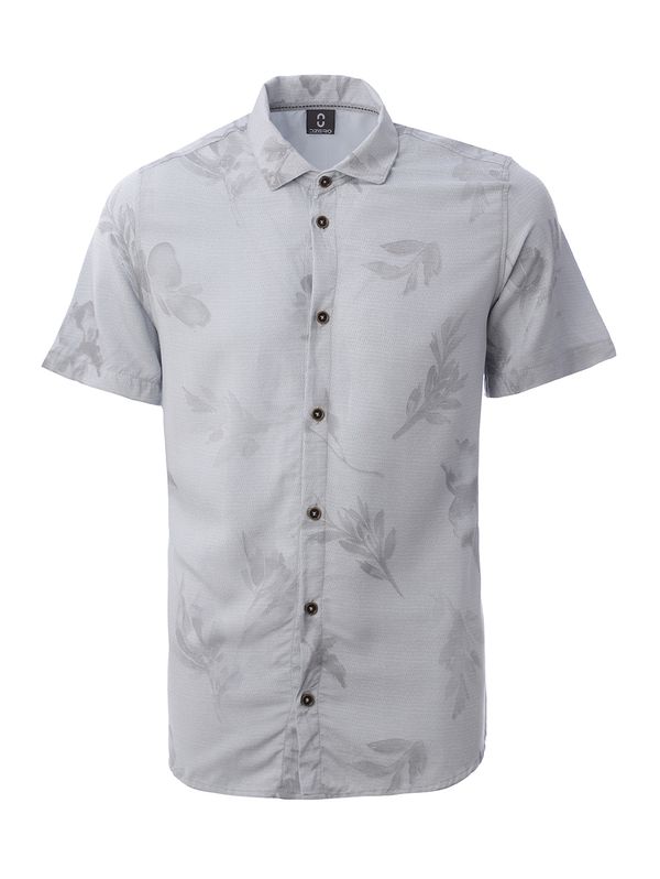 Camisa Manga Curta Masculina CINZA CLARO GG