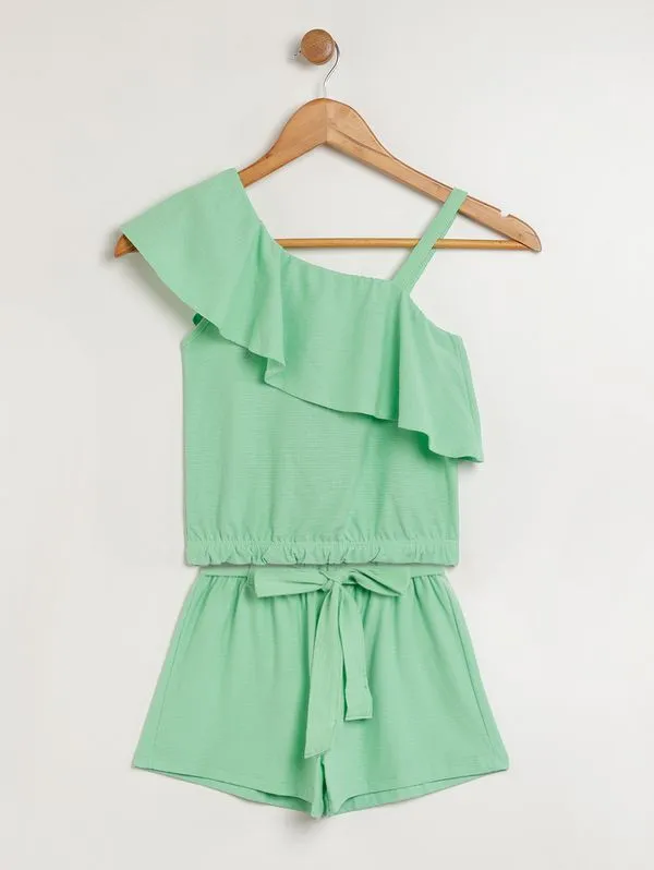 Conjunto Curto Juvenil Para Menina - VERDE 14