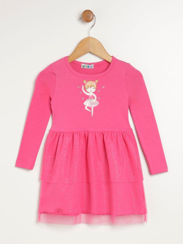 Vestido Manga Longa Flik Infantil Para Menina - ROSA 1