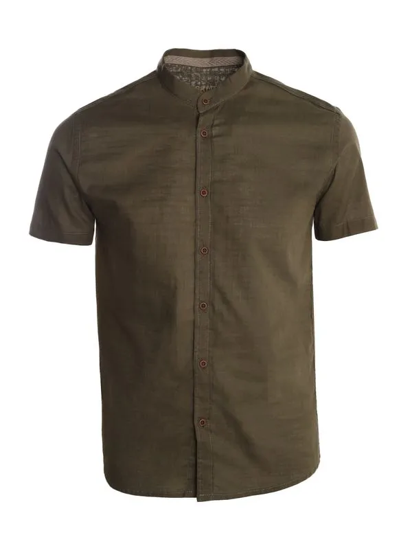 Camisa Manga Curta Gola Padre Masculina VERDE GG