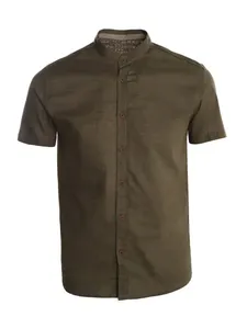 Camisa Manga Curta Gola Padre Masculina VERDE GG