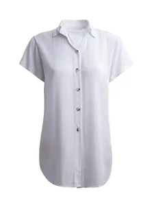 Camisa Alongada Feminina BRANCO P