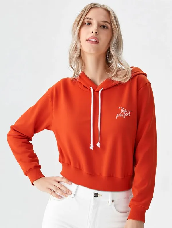 Moletom Cropped Com Capuz Feminino OCRE GG