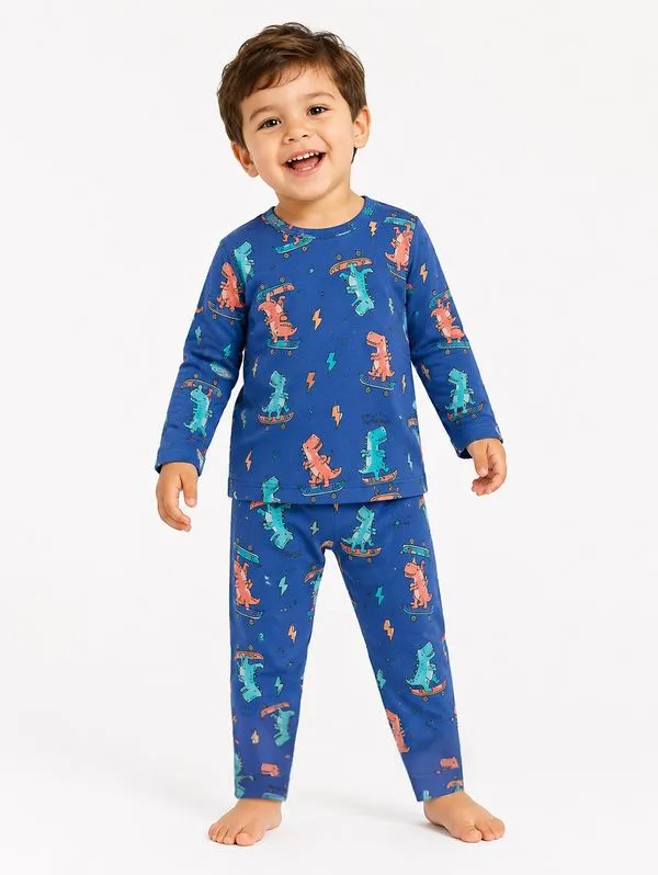 Pijama Térmico Estampado Infantil Para Menino - AZUL 2