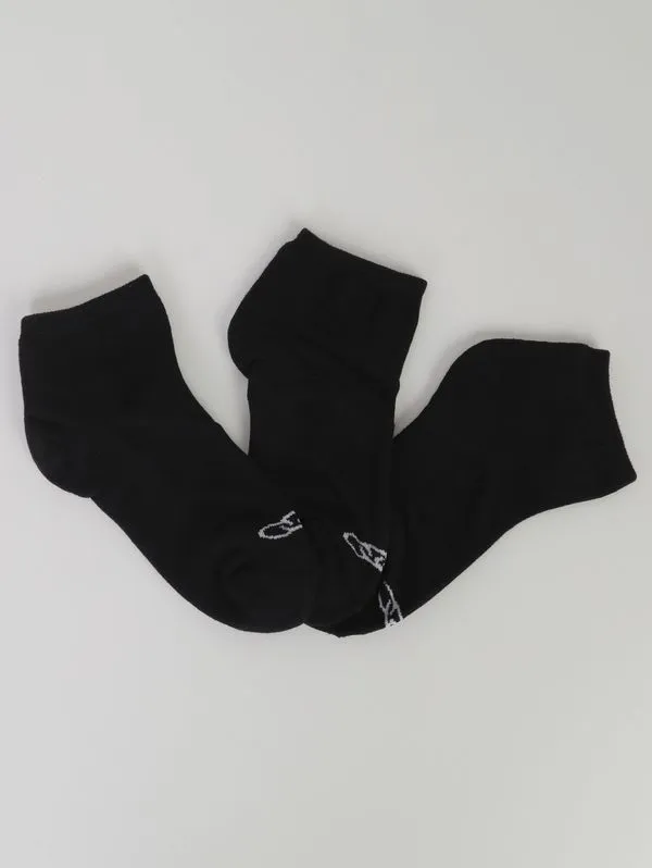 Kit Com 03 Meias Cano Curto Olympikus Feminino PRETO