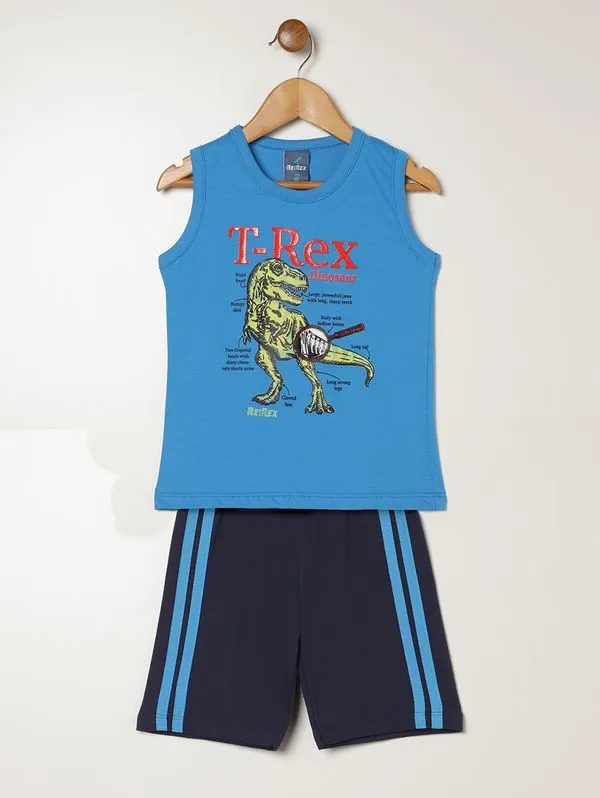 Conjunto Curto Infantil Para Menino - AZUL 3