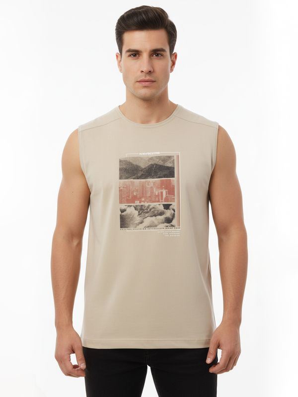 Camiseta Regata Masculina BEGE G