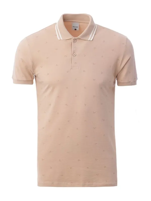 Polo Manga Curta Masculina BEGE GG