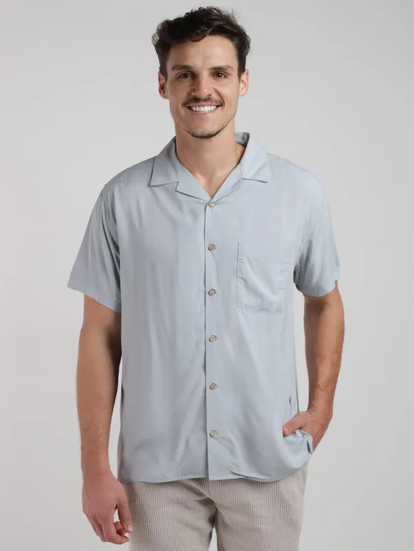Camisa Gola Cubana Masculina CINZA GG