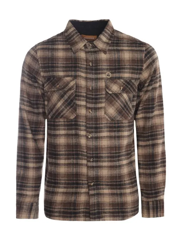 Camisa Manga Longa Xadrez Masculina MARROM M