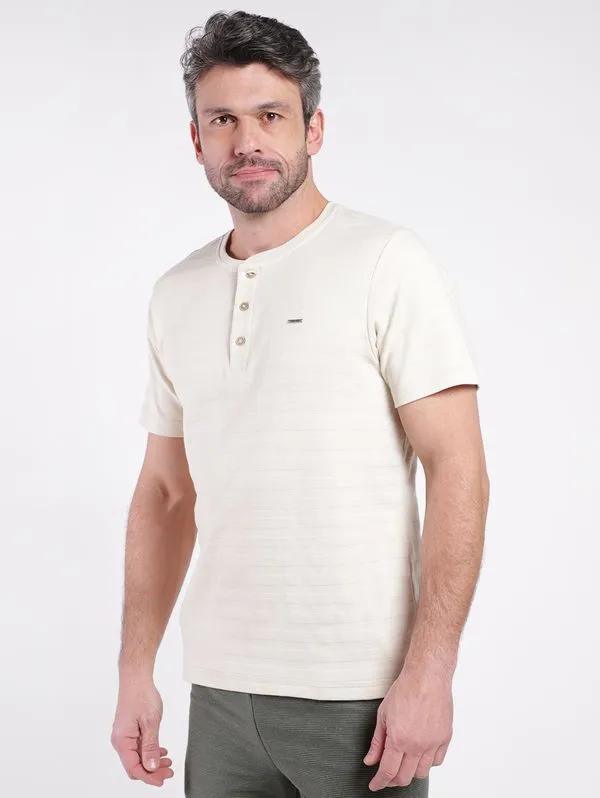 Camiseta Manga Curta Masculina AREIA M