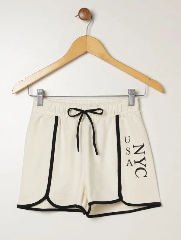 Short Moletinho Juvenil Para Menina - OFF WHITE 12