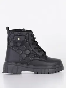 Bota Coturno Juvenil Para Menina - Preto 30