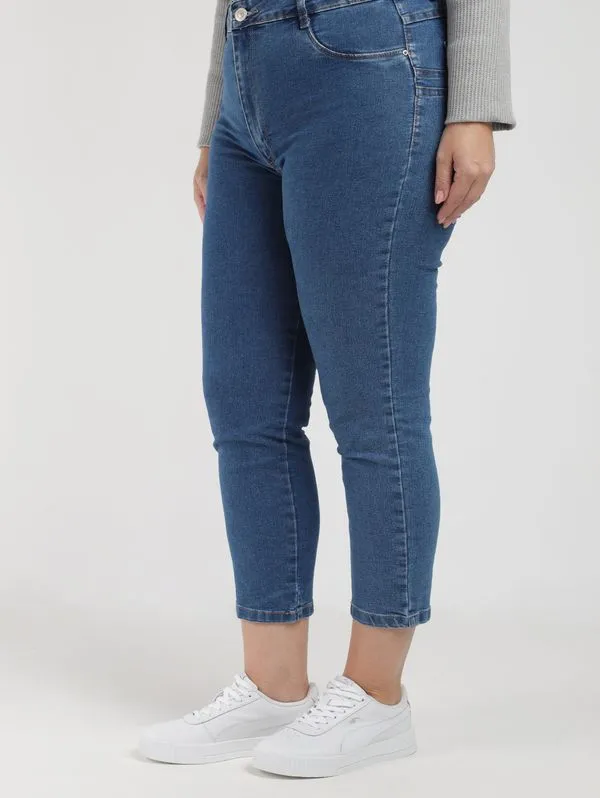 Calça Jeans Levanta Bum Bum Plus Size Feminina AZUL 50