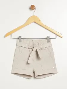 Short Sarja Clochard Infantil Para Menina - BEGE 8