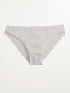Calcinha Tanga Renda Feminino BRANCO G