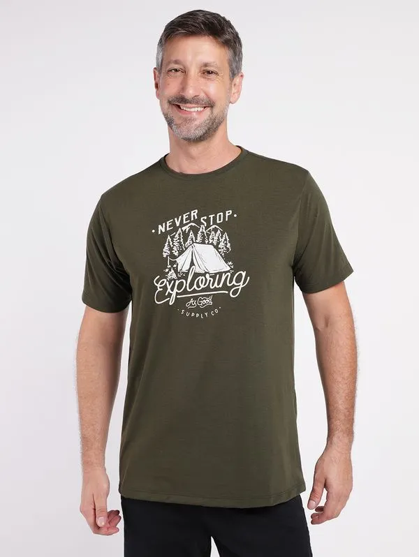 Camiseta Manga Curta Eletrón Masculina VERDE G