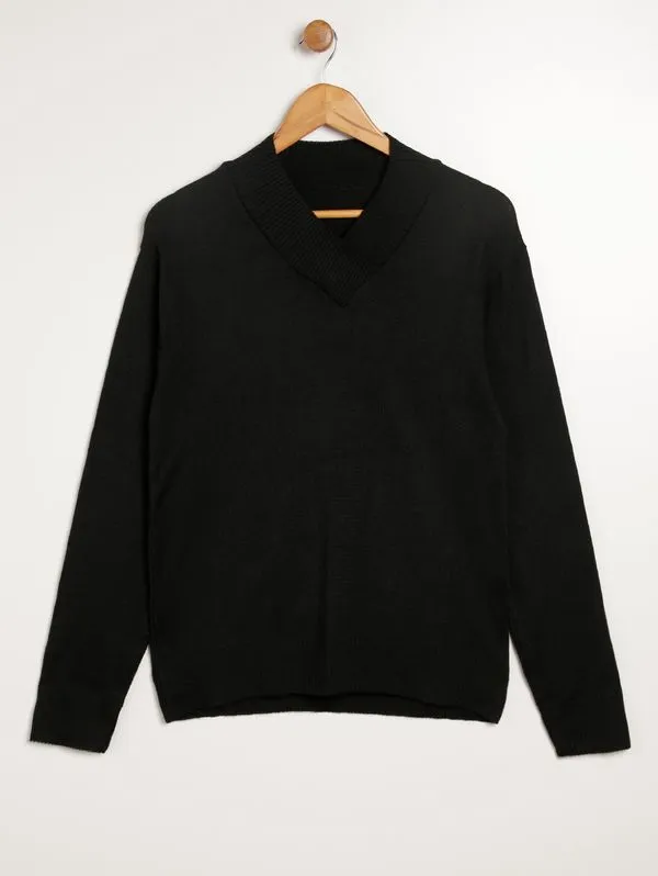 Suéter Plus Size Feminino Preto G1