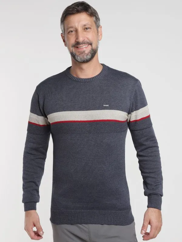 Suéter de Tricot Masculino MARINHO M