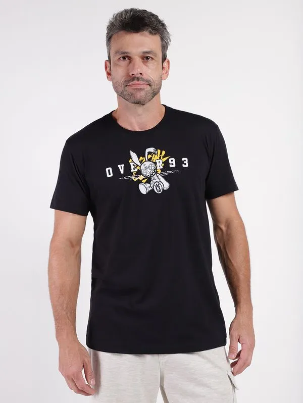 Camiseta Manga Curta Masculina PRETO M