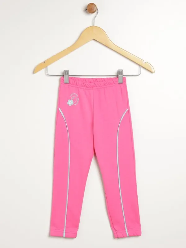 Calça Moletom Jogger Infantil Para Menina - PINK 3